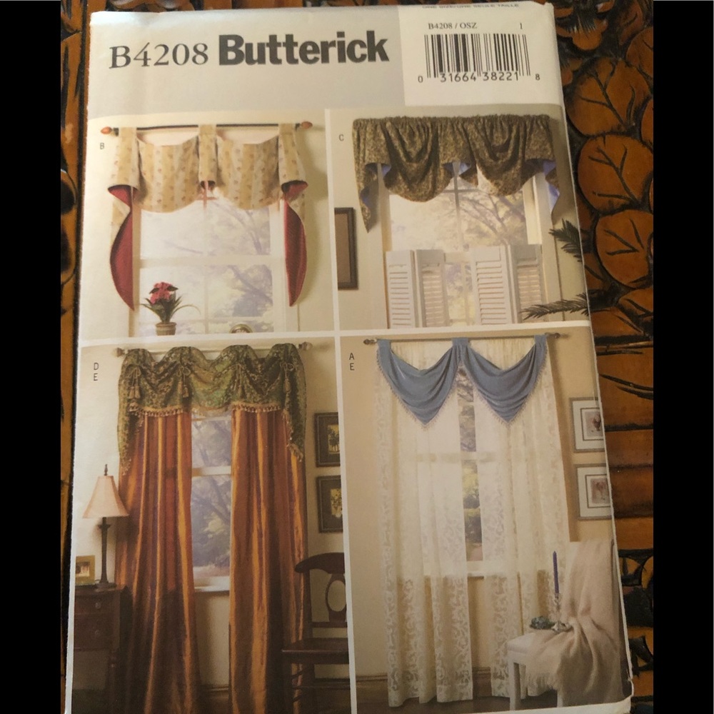 - - Butterick B4208 Valances and curtains